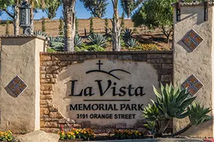 La Vista Memorial Park entrance sign in National City California