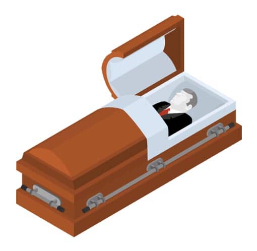 Shipping human remains to  Mexico - Man laying in casket