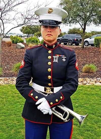 Marine Bugle Player at Veteran Honors