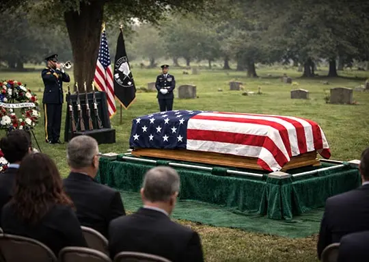 Attended graveside service